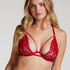 Cinnamon Non-Padded Underwired Bra, Red