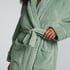 Long Fleece Bathrobe, Green