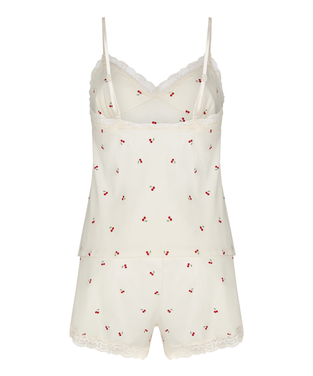 Pyjama Set Jersey Lace, White