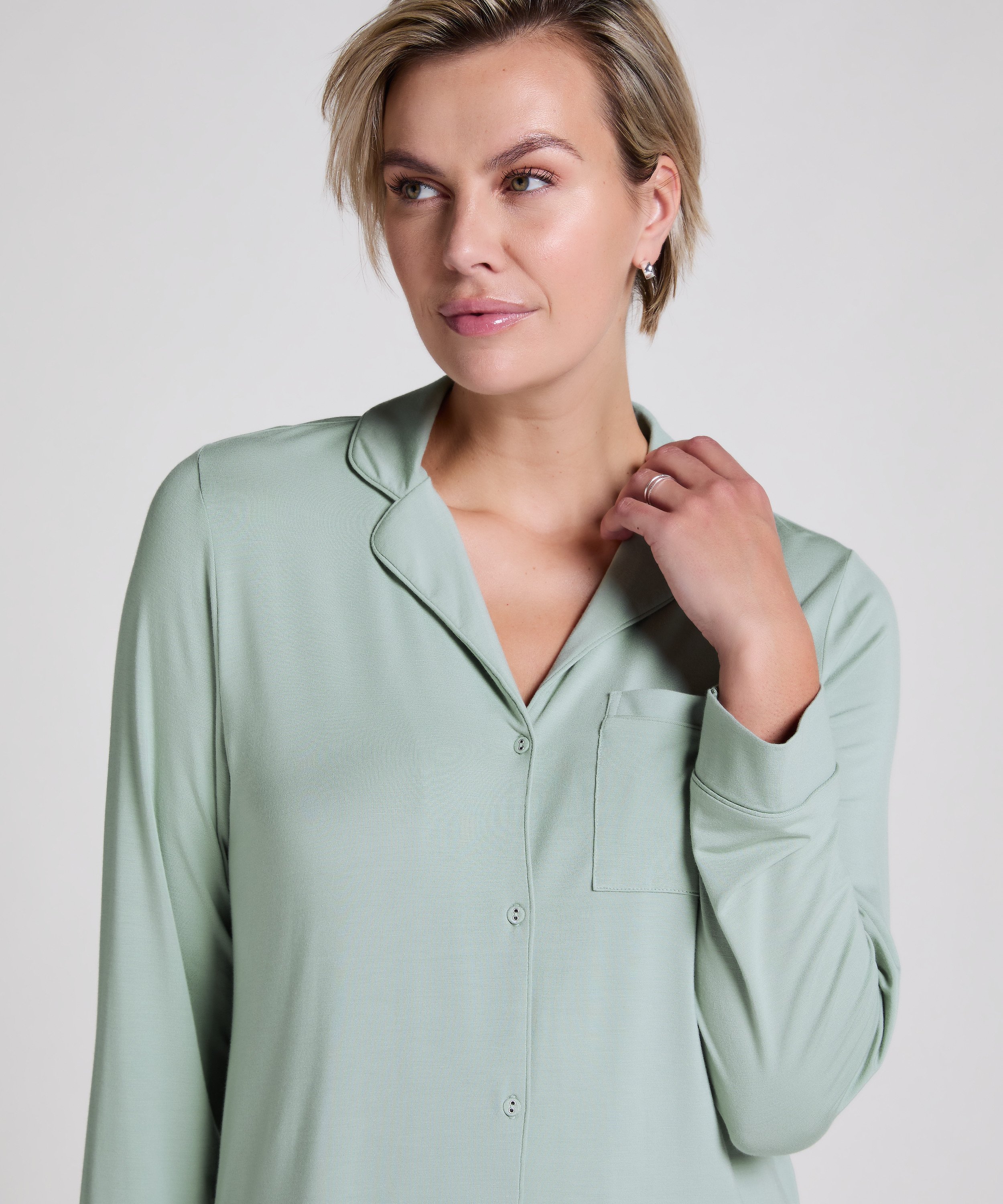 Essential Jersey Shirtdress, Green, main