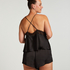 Satin Marcela Cami Top, Black