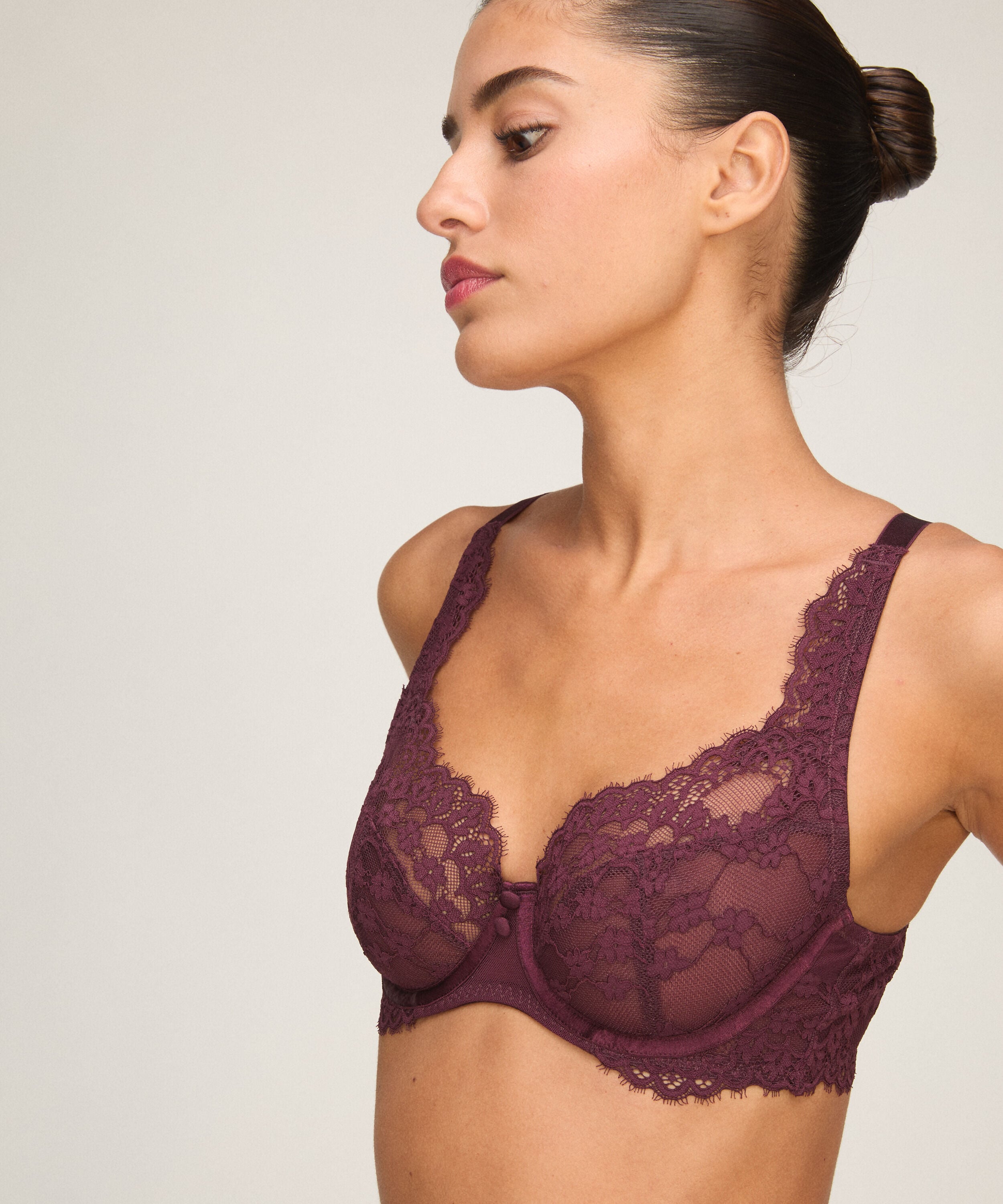 Daisy Non-Padded Underwired Bra, Purple