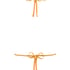 Scallop Lurex Triangle Bikini Top, Orange