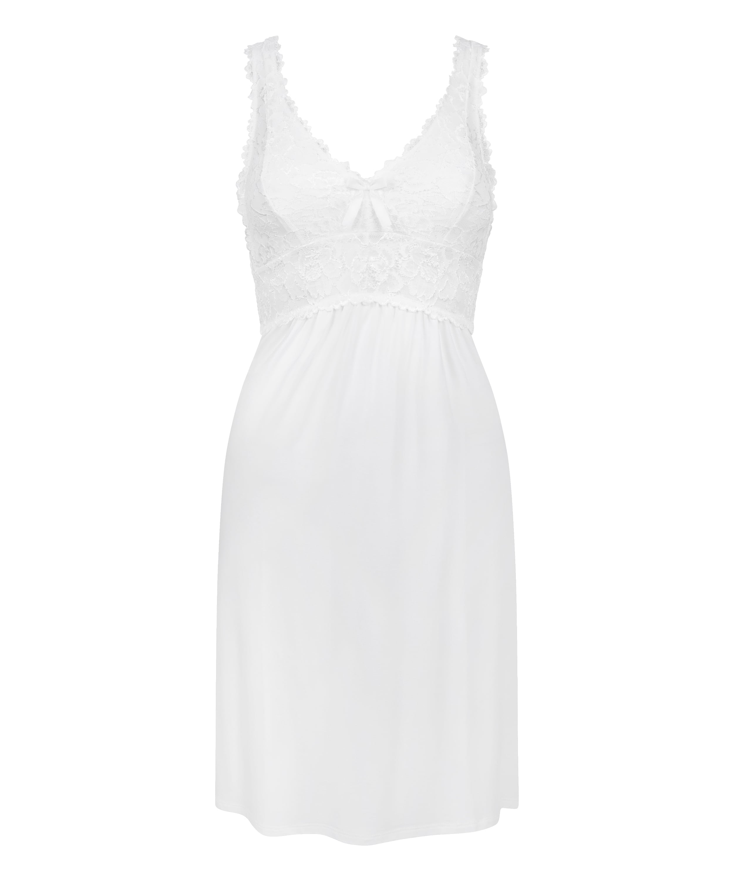 Nora Lace Slip Dress, White, main
