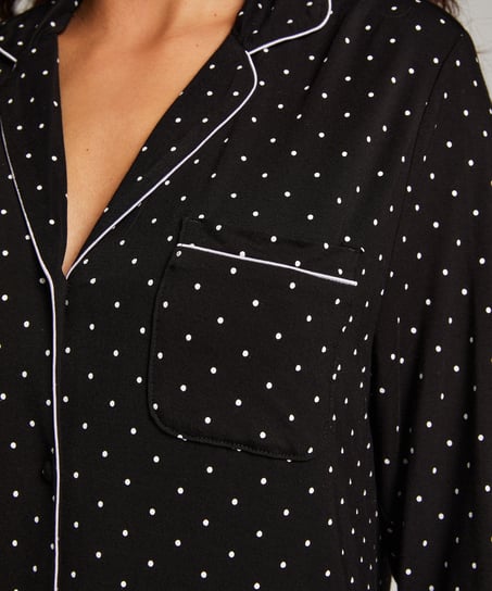 Essential Jersey Shirtdress, Black