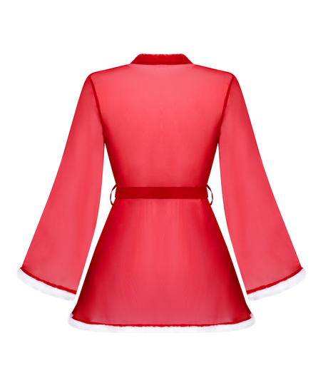 Santa Mesh Kimono, Red