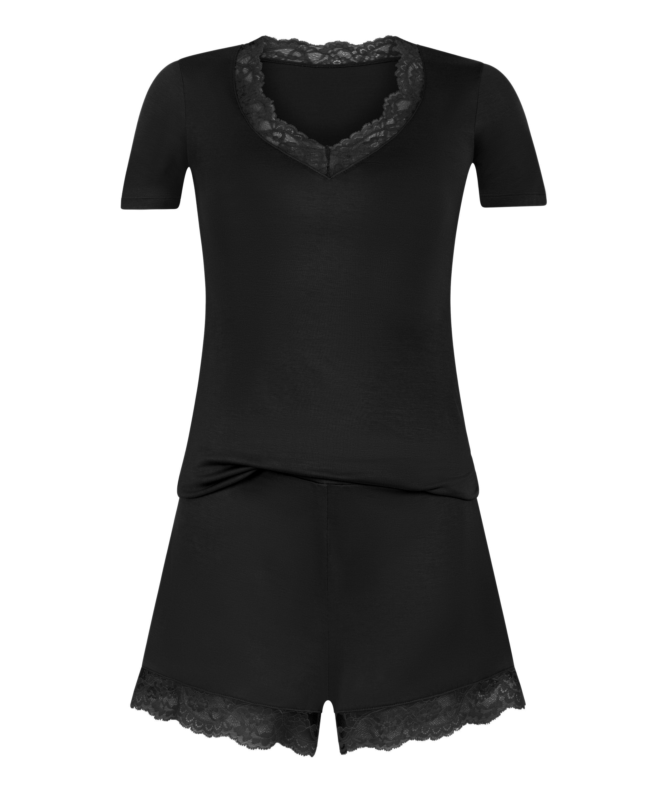 Jersey Pyjama Set, Black, main