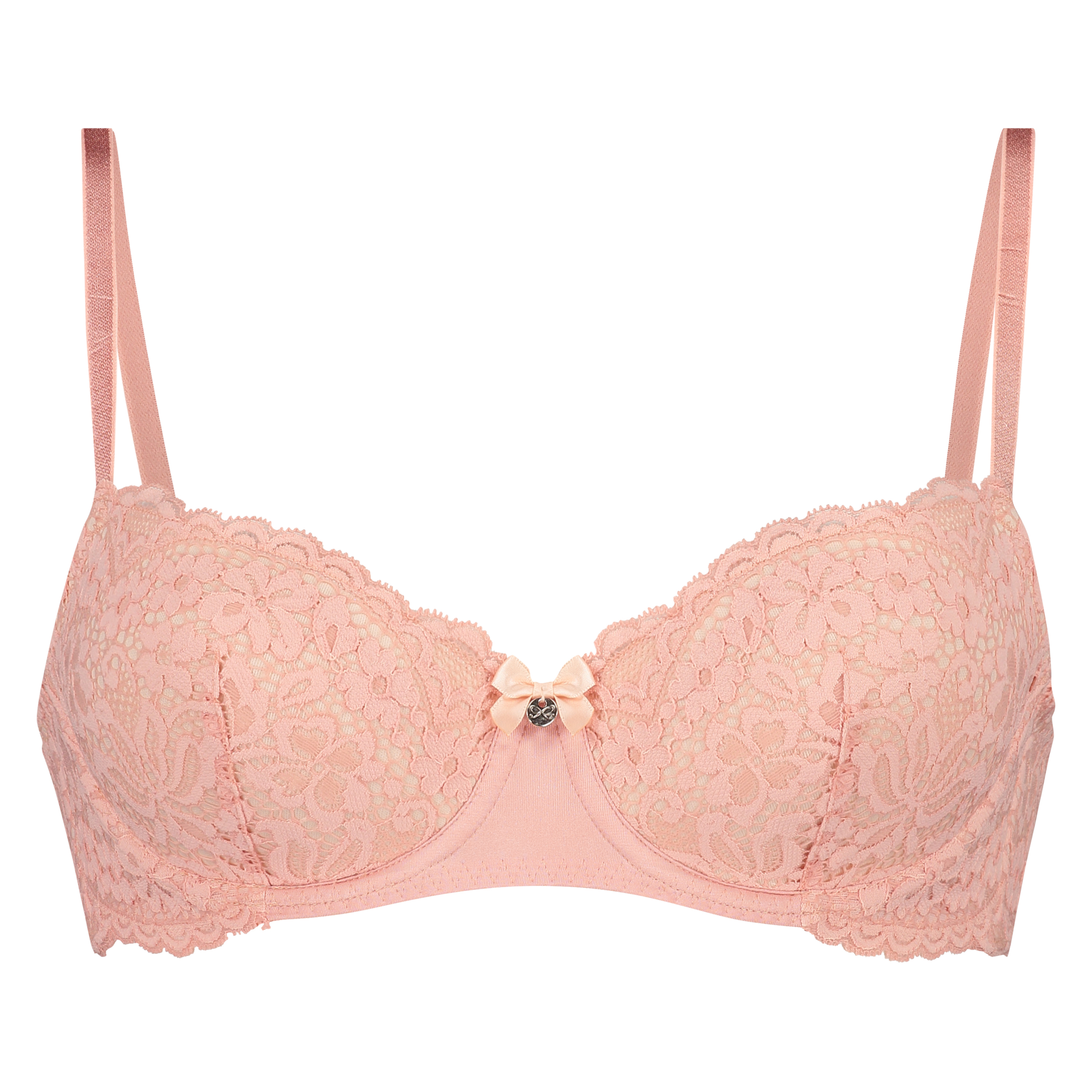 Rose Padded Underwired Bra, Pink, main