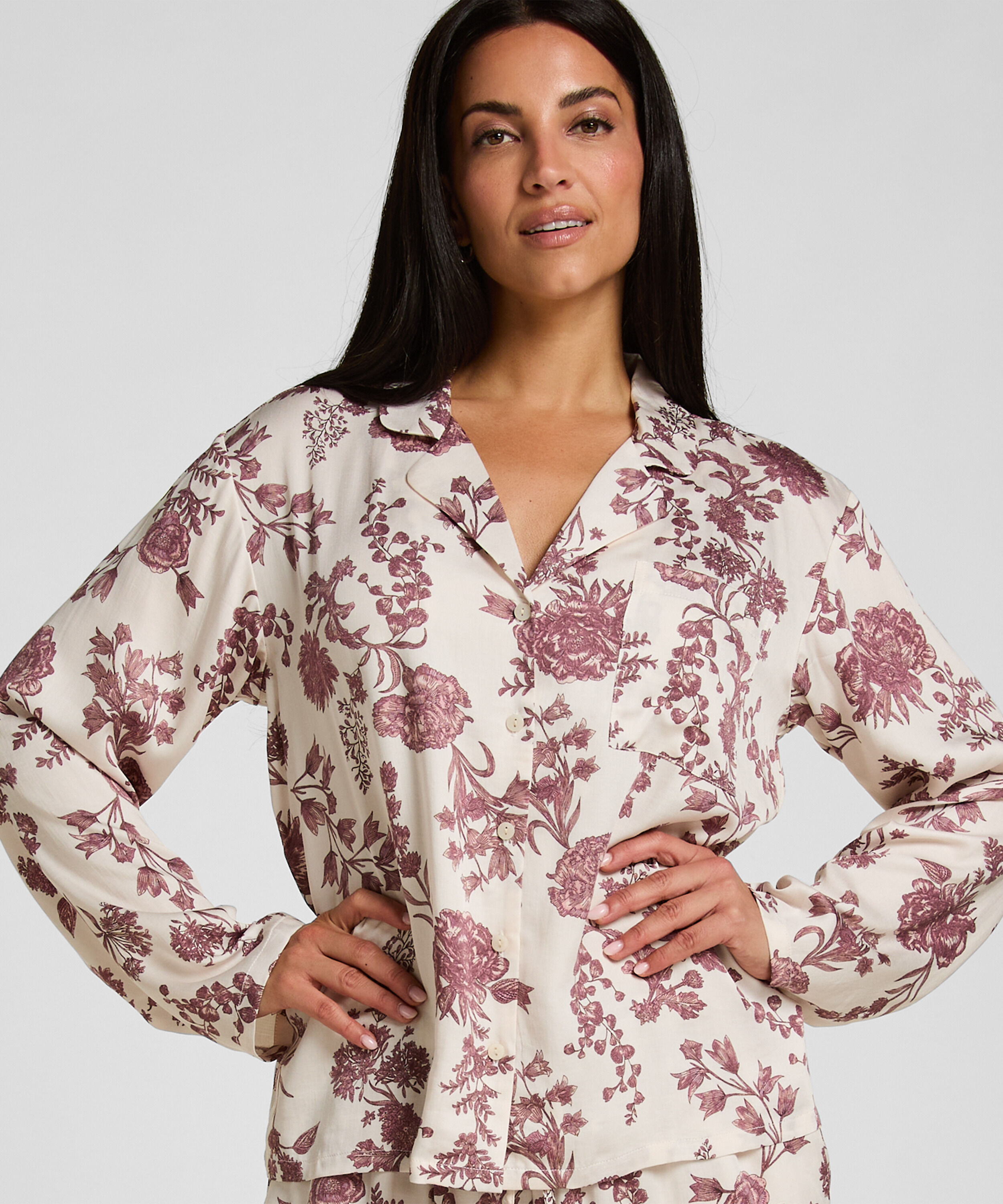 Jacket Woven Print, Beige