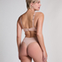High Waisted Thong Smooth, Beige