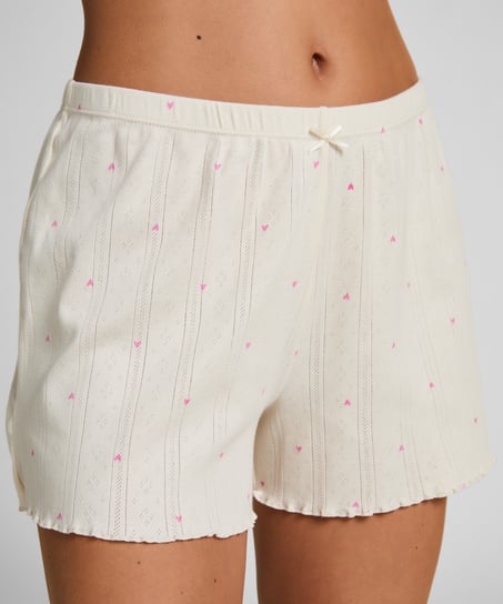 Pointelle Short, White