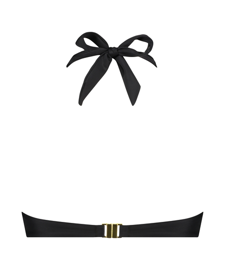 Luxe Bandeau Bikini Top, Black