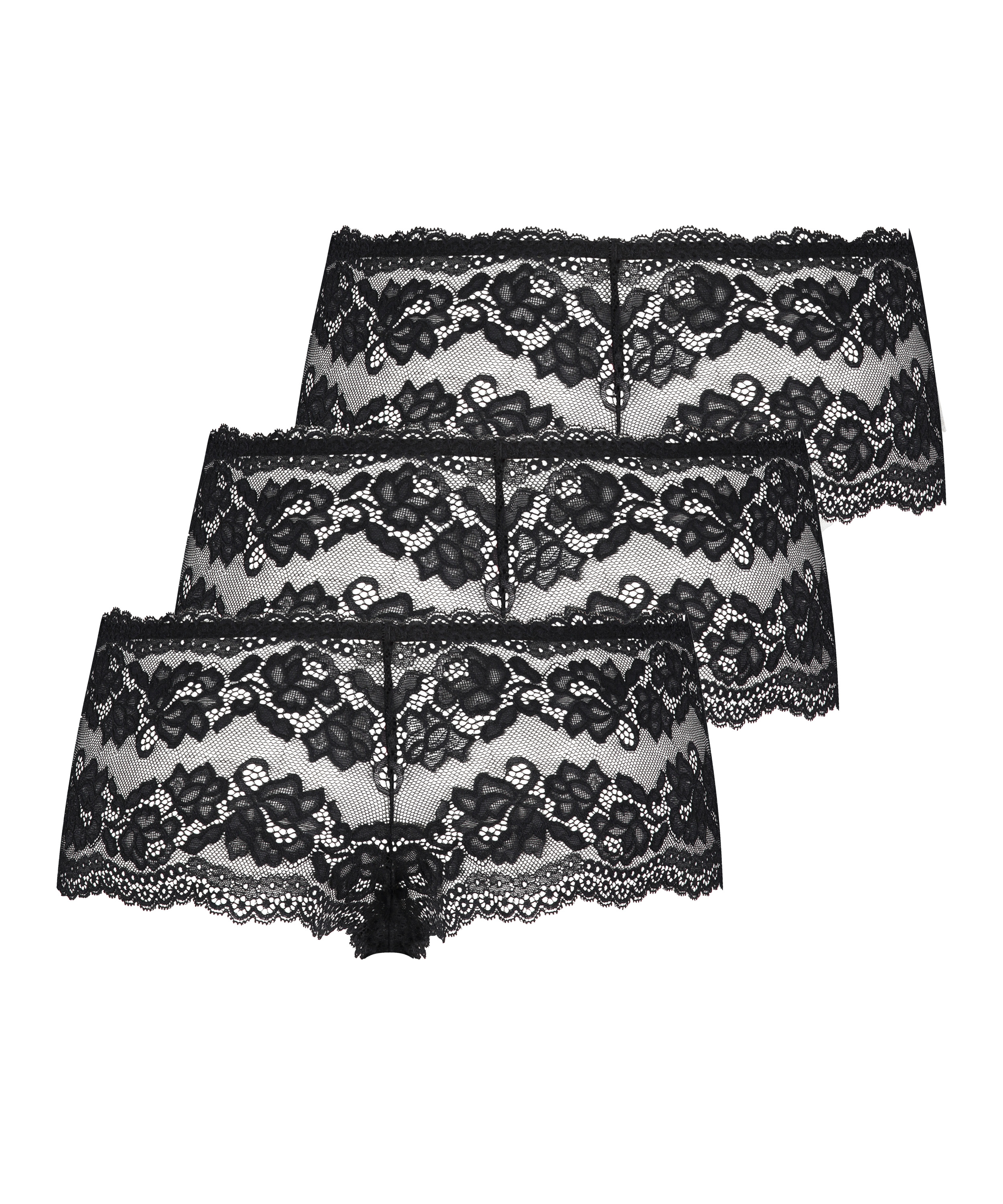 Sienna boxer 3-pack, Black, main