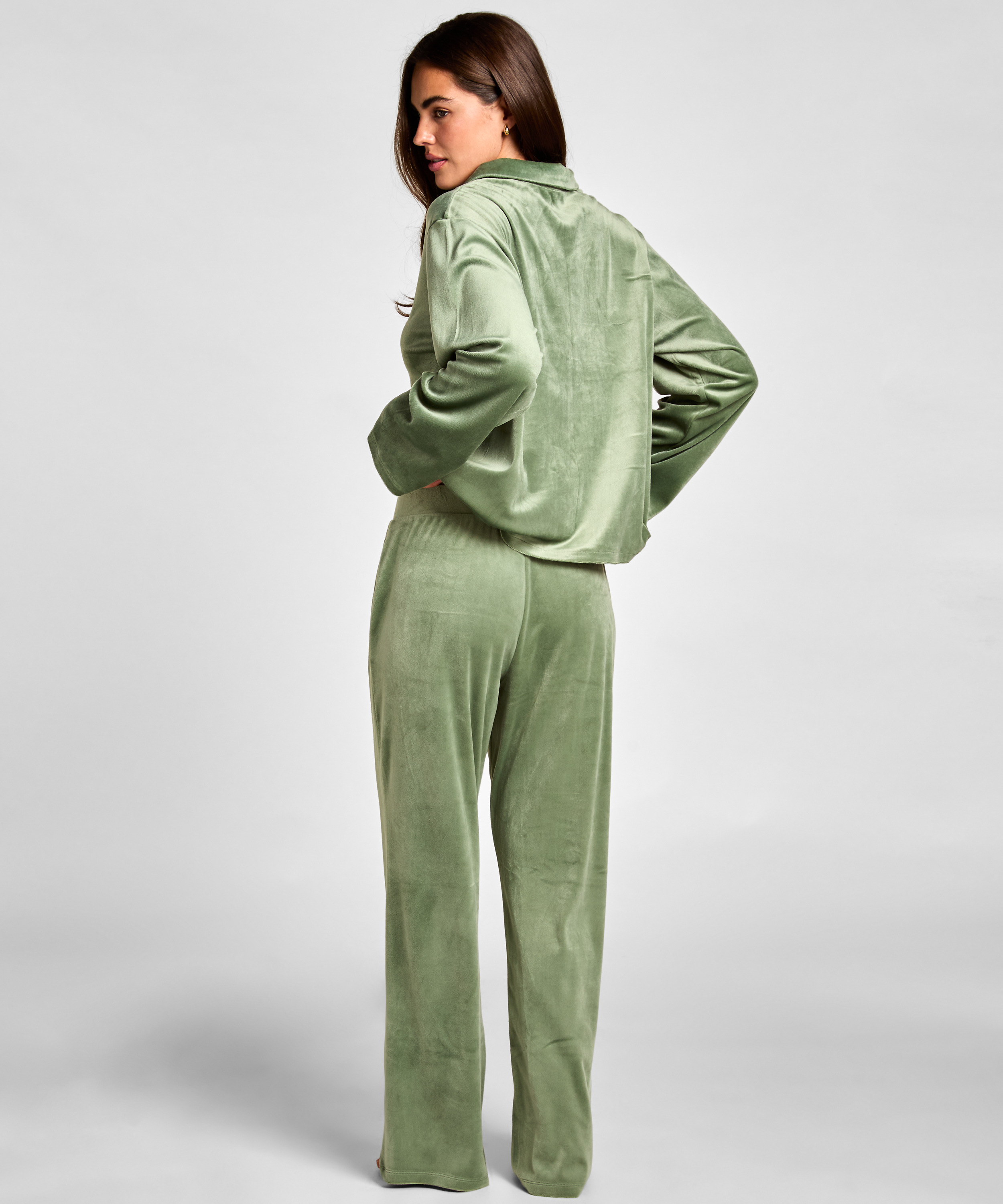 Velour Jacket, Green, main
