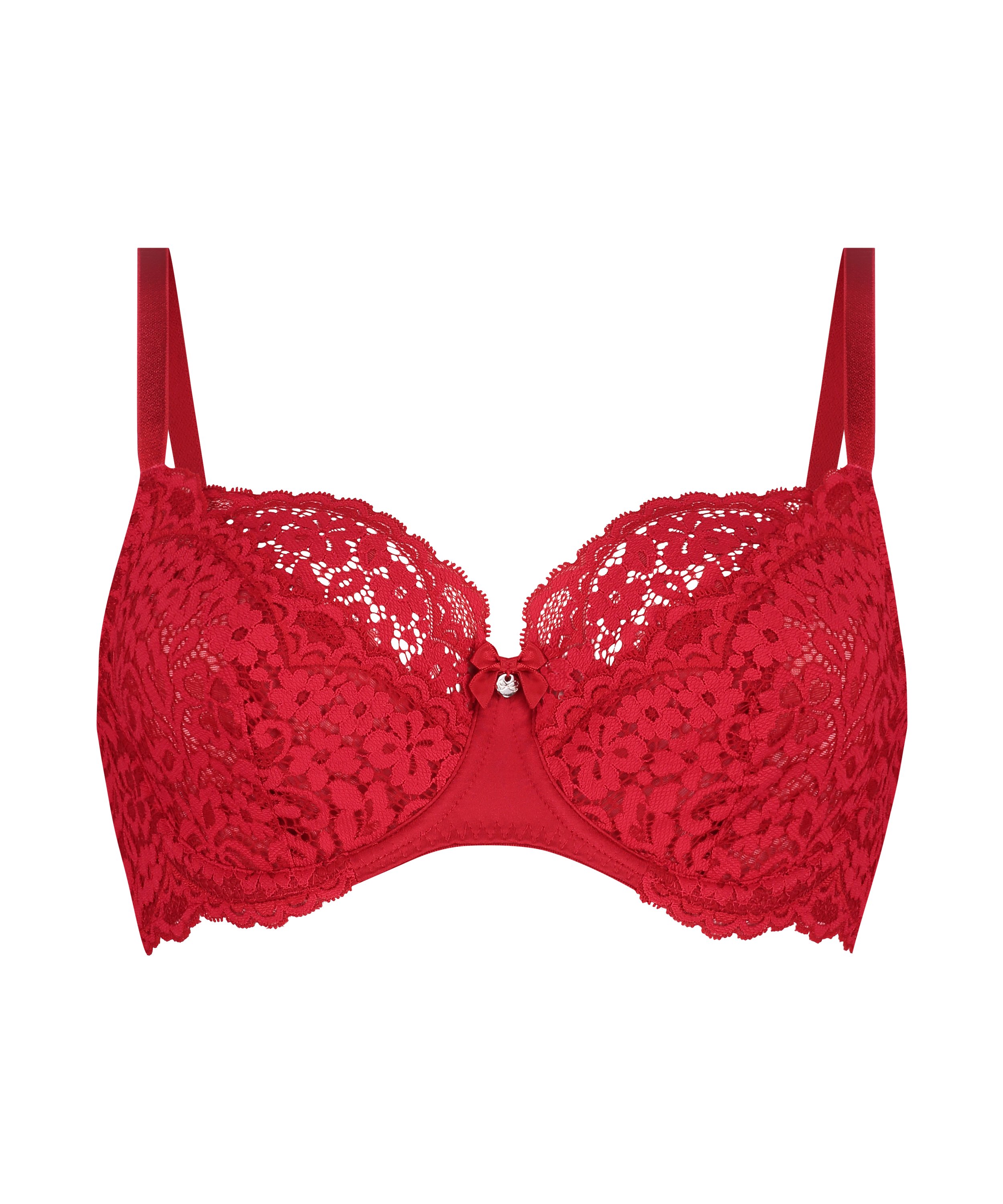 Rose Non-Padded Underwired Bra, Red, main
