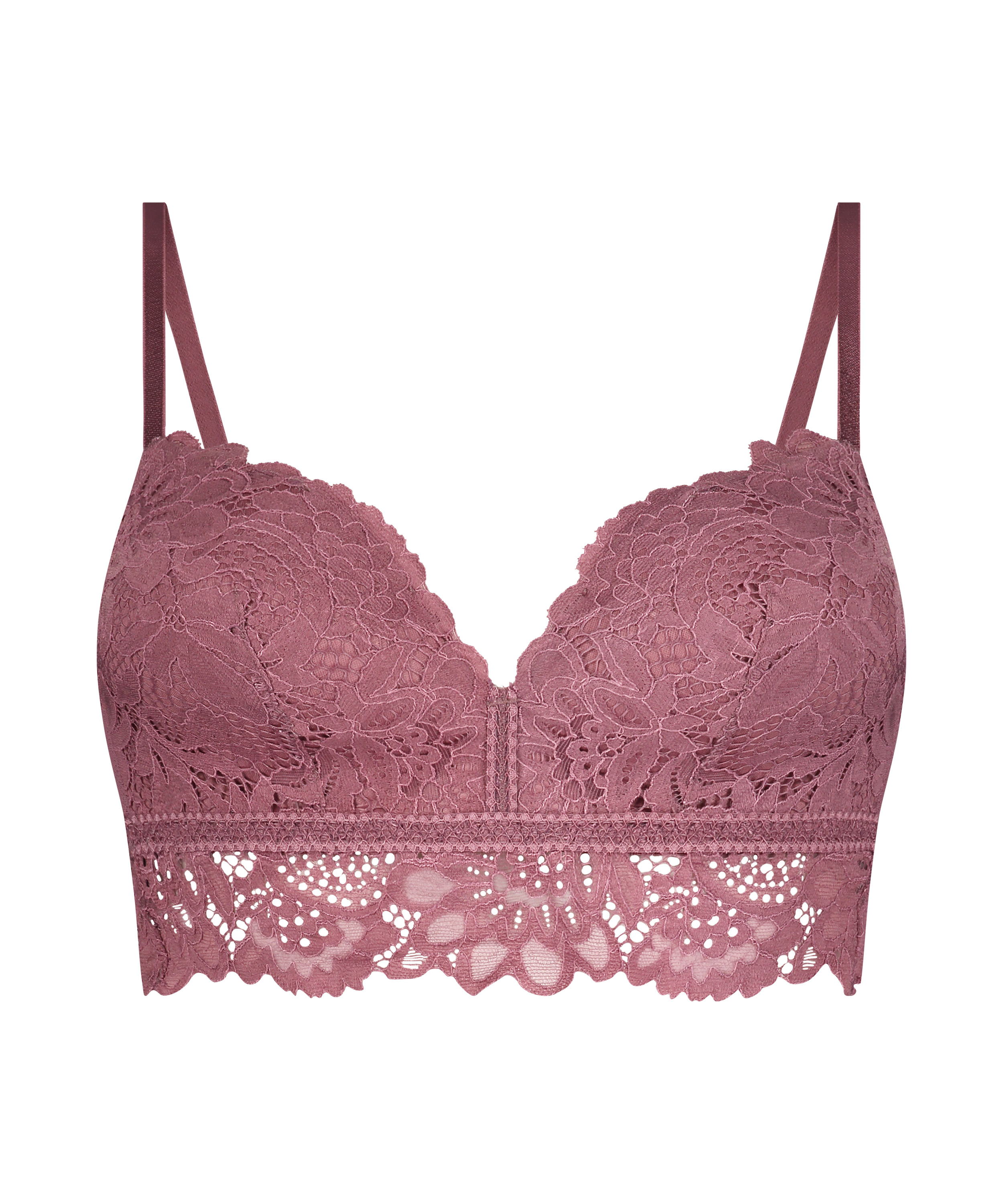 Shiloh Padded Longline Non-Underwired Bra, Purple, main