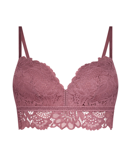 Shiloh Padded Longline Non-Underwired Bra, Purple