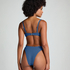 Scallop Padded Underwired Bikini Top, Blue