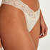 Cotton extra low thong, Beige