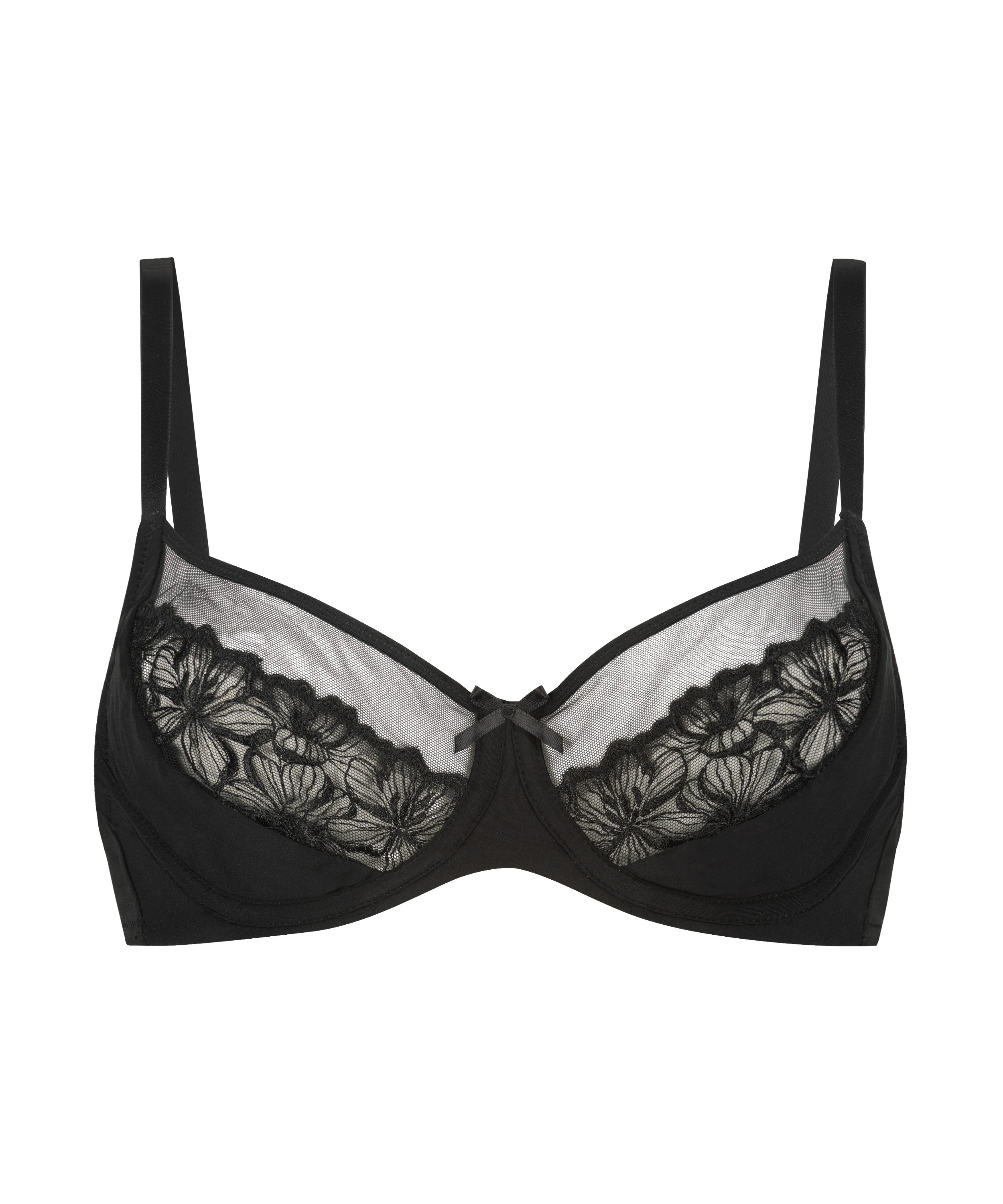 Margot Non-Padded Underwired Bra, Black, main