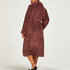 Long Fleece Bathrobe, Purple