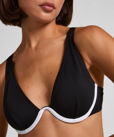 Neoprene Bikini Top, Black