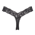 Cotton extra low thong, Gray