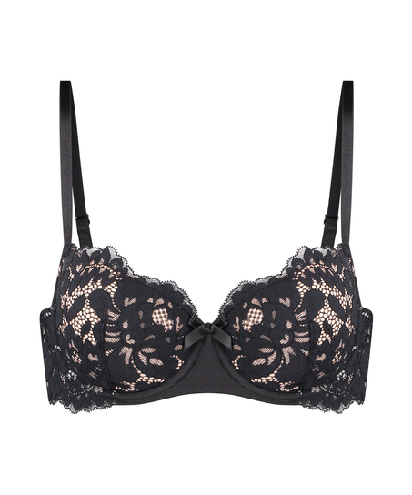 Elly padded underwired bra, Black