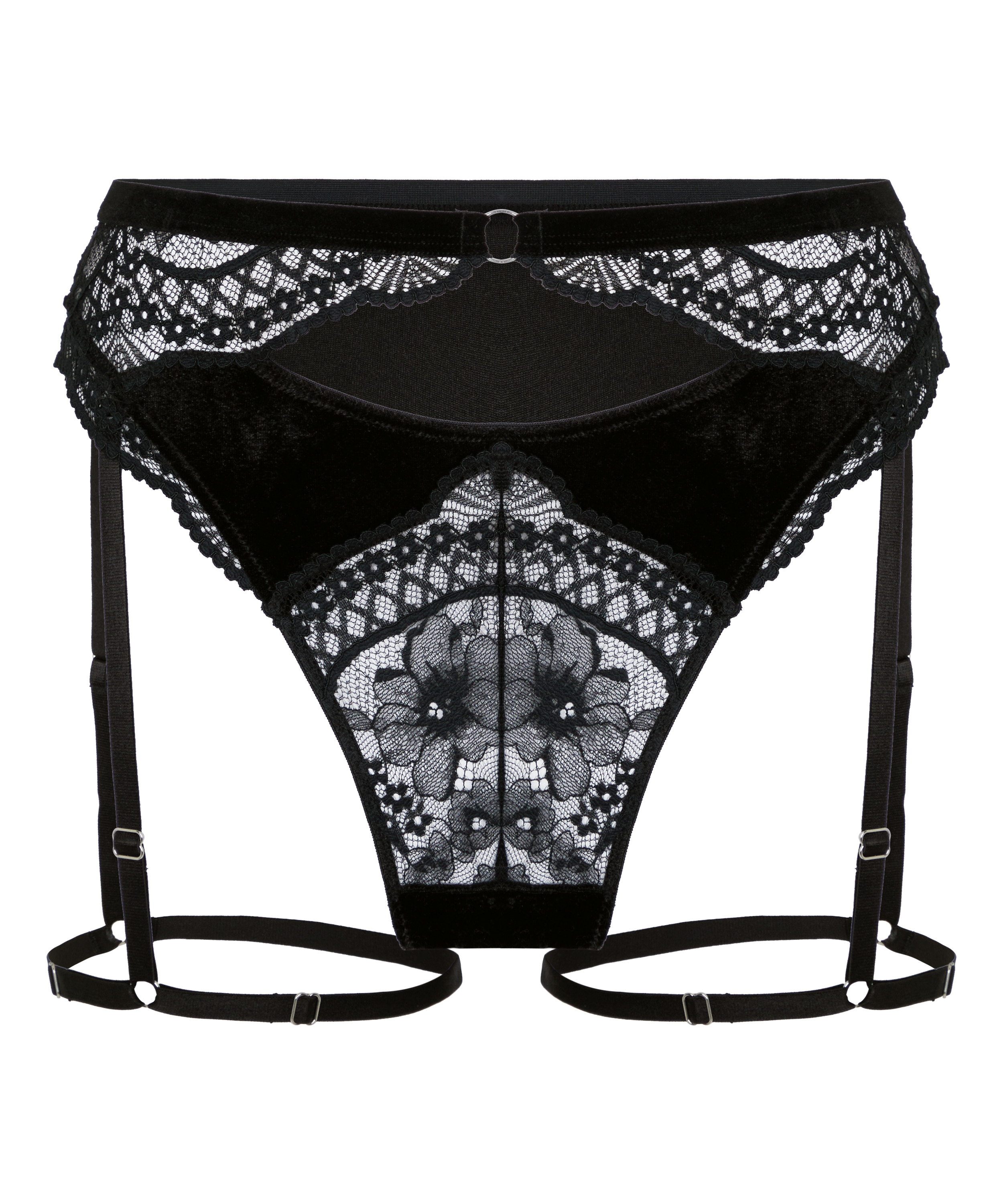 Suspenderbelt Thong Emily, Black, main