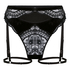 Suspenderbelt Thong Emily, Black