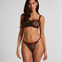 Peonie Highleg Thong, Black