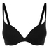 Cotton Padded Underwired Push-Up Bra, Black