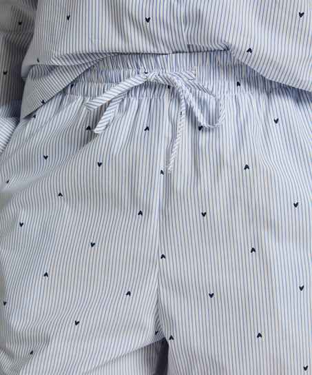 Pant Cotton Stripe Heart, Blue