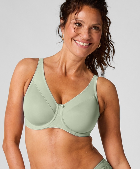 Nina Non-Padded Underwired Minimizer Bra, Green