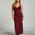 Nora Lace Long Slip Dress, Purple