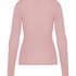 super soft Lace V-Neck Shirt with Cashmere, Pink