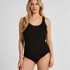 Singlet Rib Jersey Lace, Black