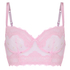 Non-Padded Underwired Longline Bra Camellia, Pink