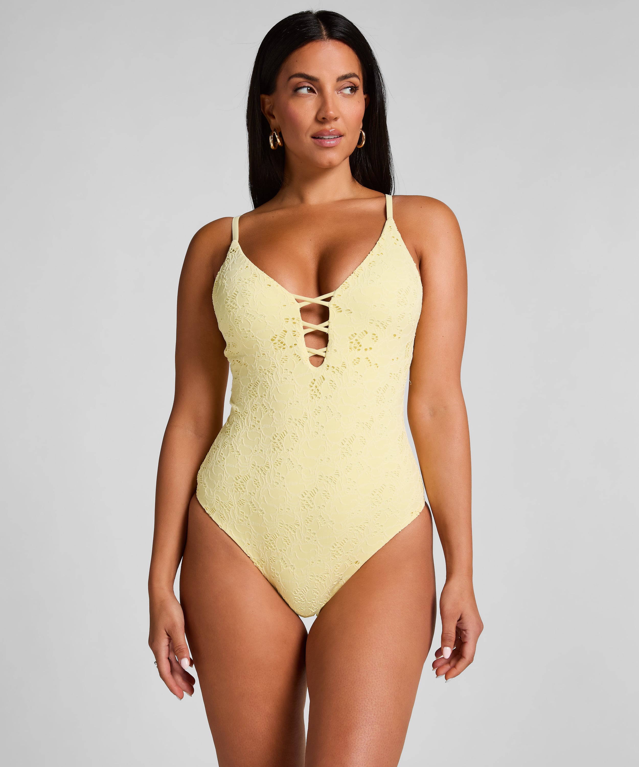 Crochet Bathingsuit, Yellow, main