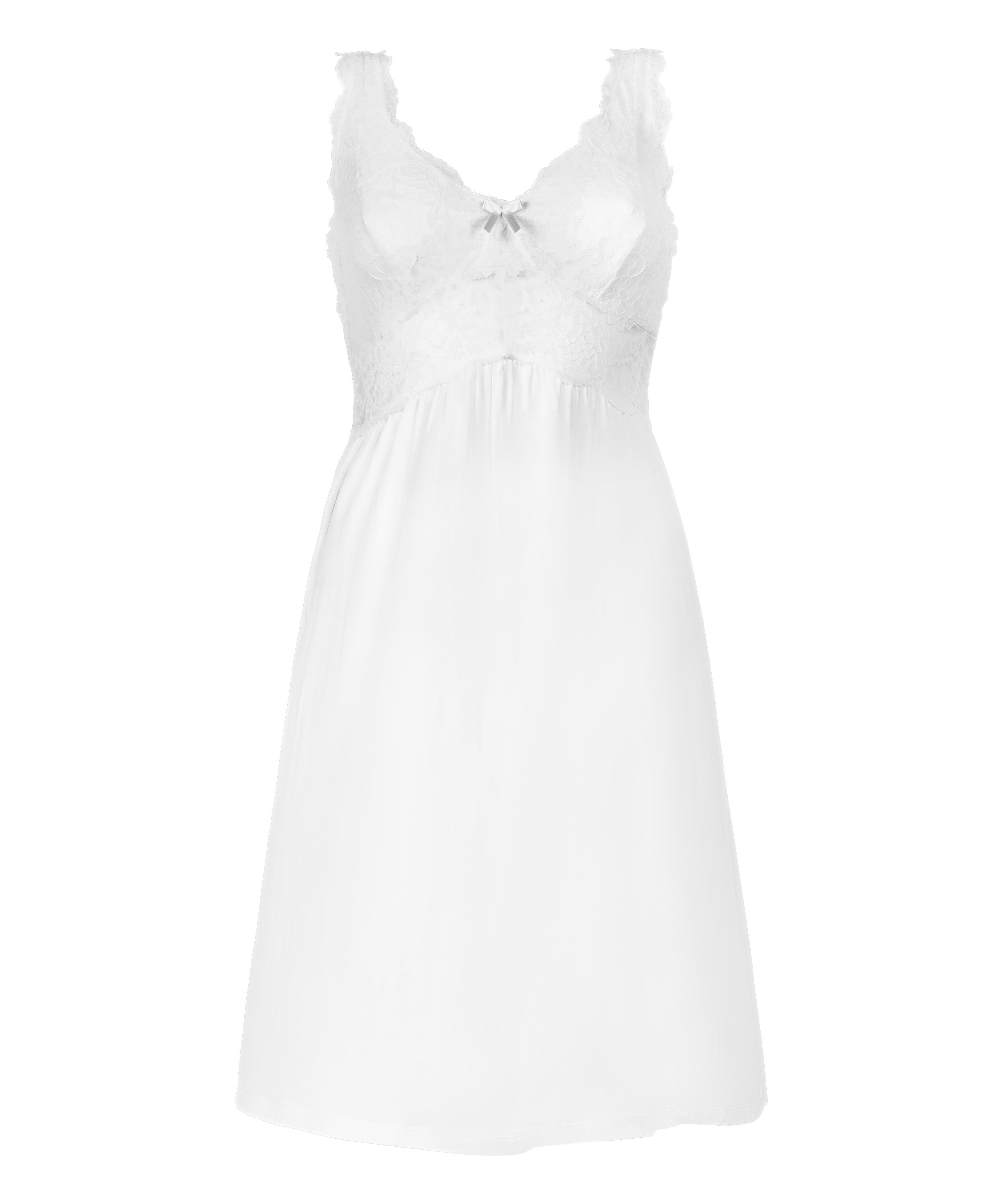 Nora Lace Slip Dress, White, main