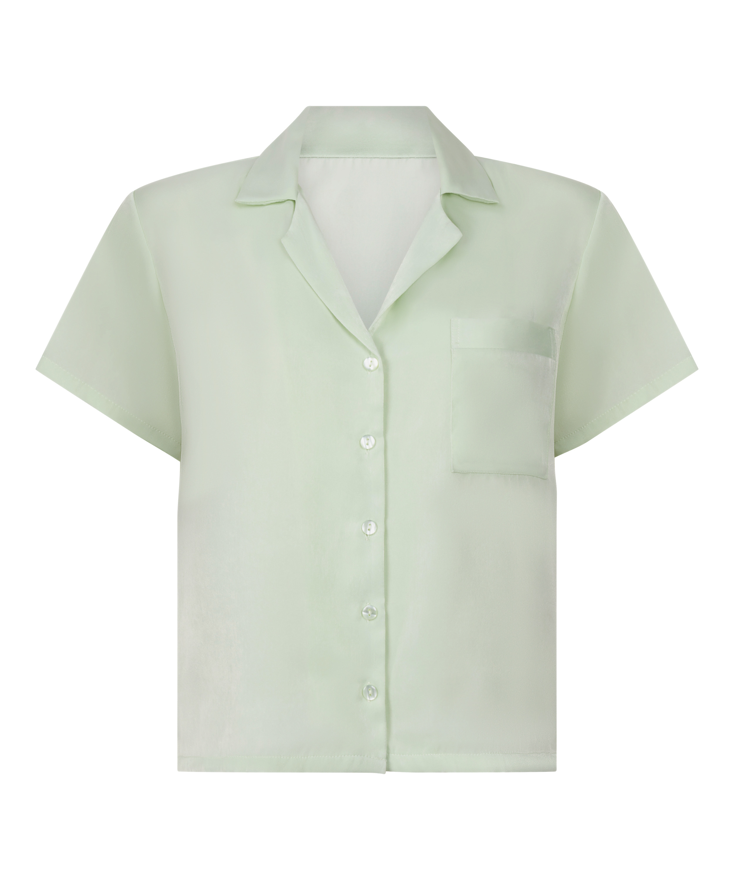 Satin Short-Sleeved Jacket, Green, main