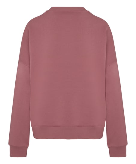 Top crew brushed sweat, Pink
