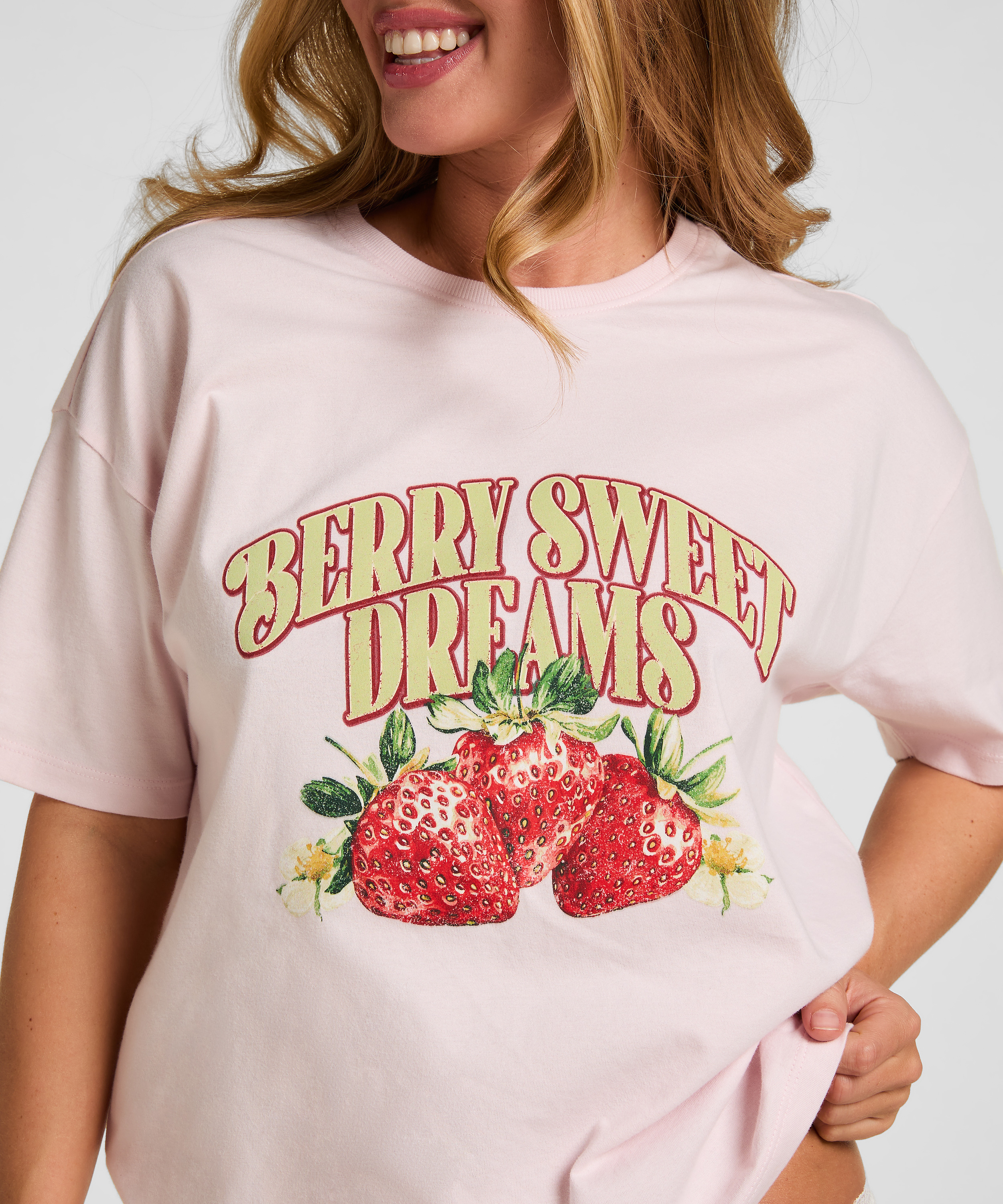 T-shirt with Print, Pink, main