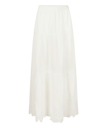 Embroiderd Skirt, White