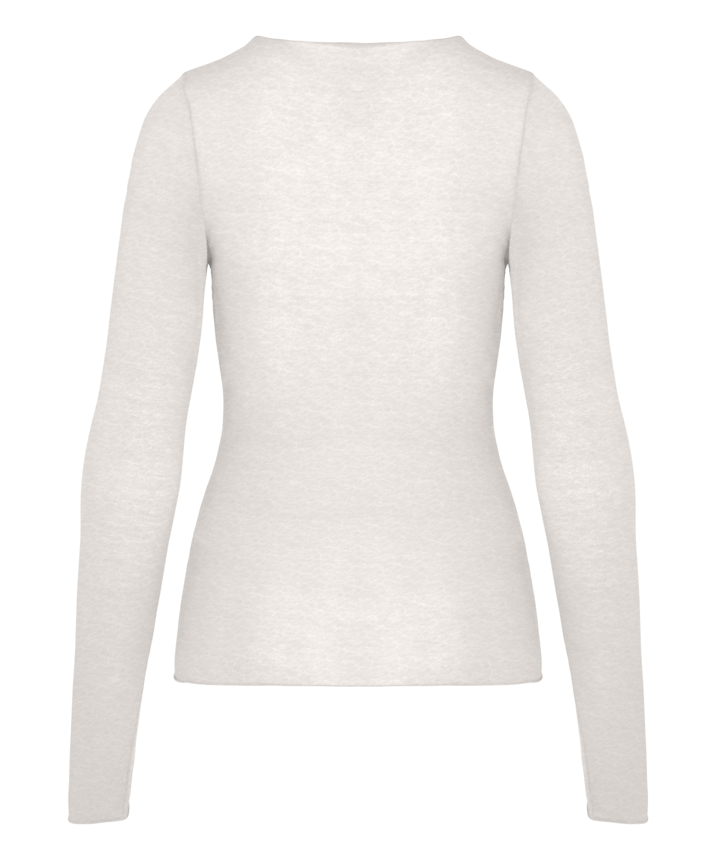 super soft Lace V-Neck shirt with Cashmere, White, main