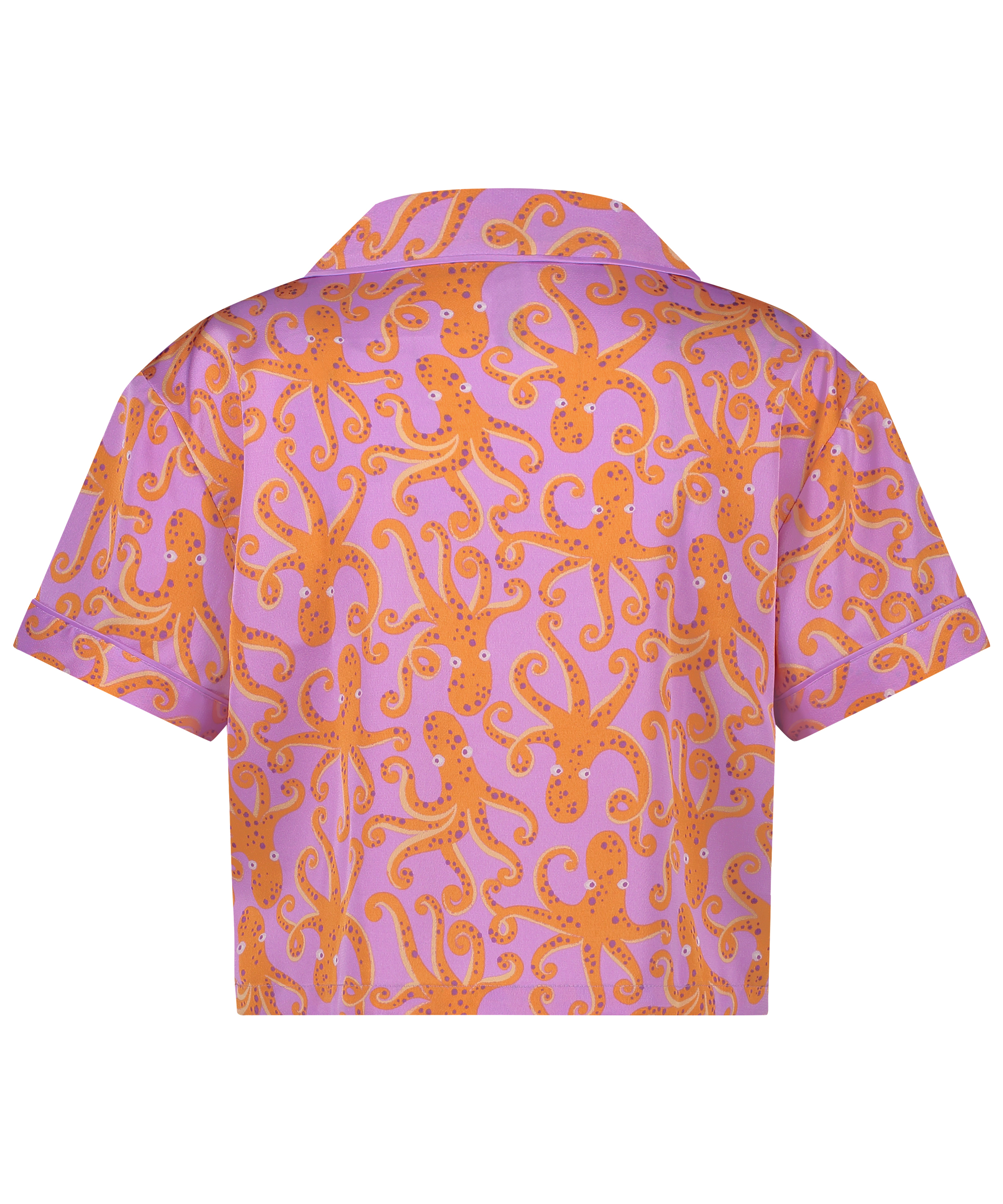 Satin Short-Sleeved Jacket, Purple, main