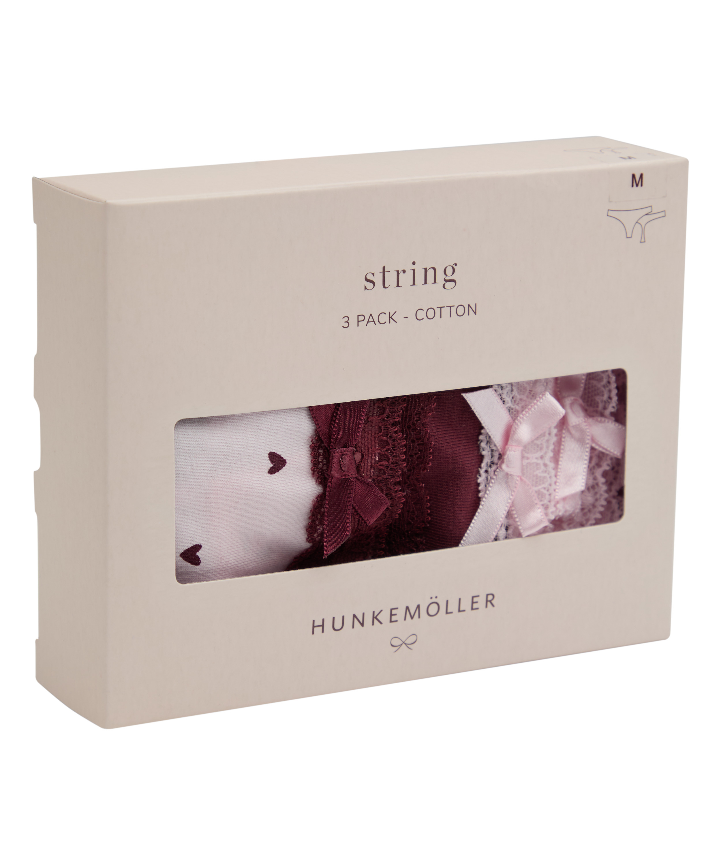 Multipack Cotton Thong, Pink, main