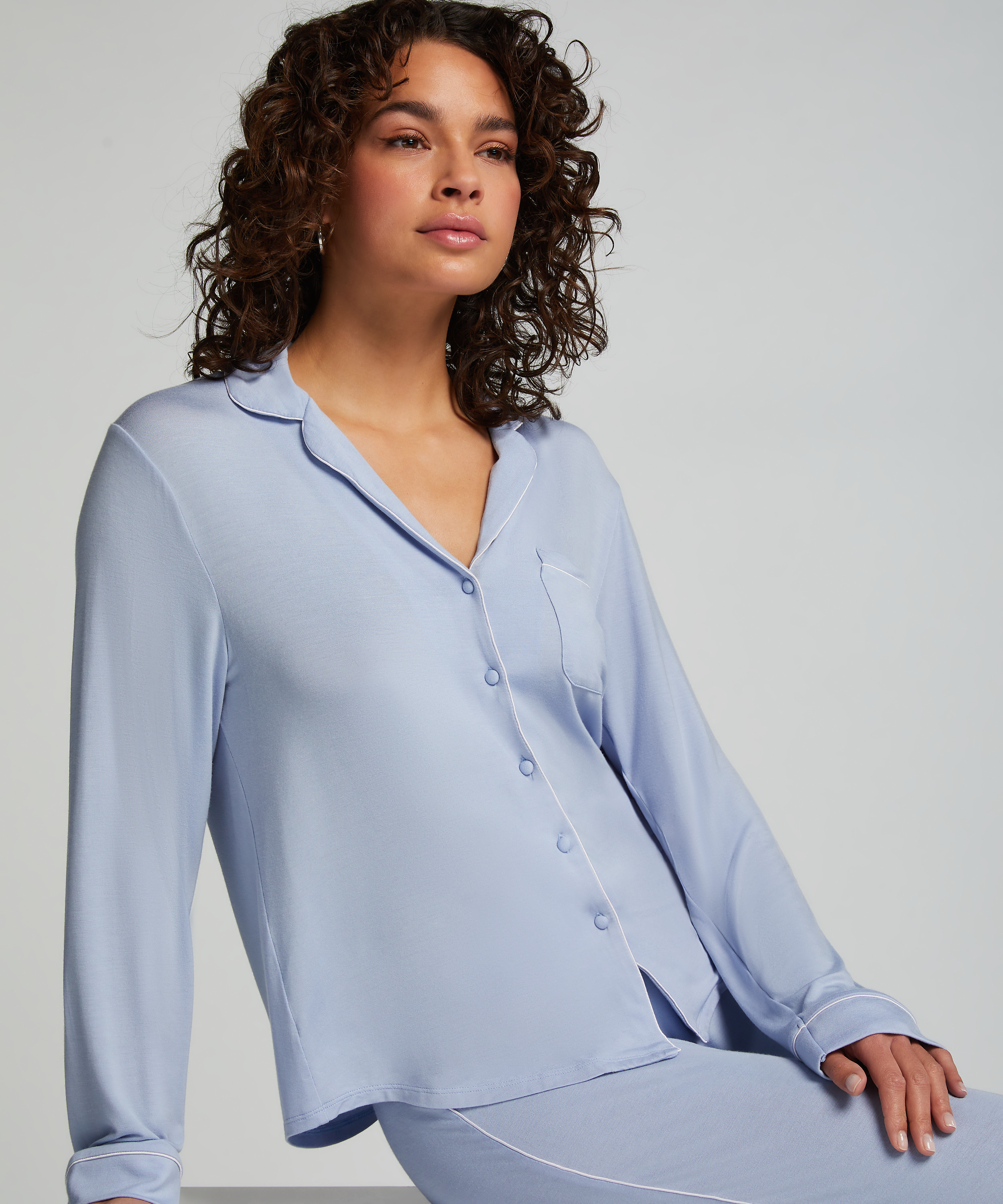 Essential Jersey Long-Sleeved Jacket, Blue, main