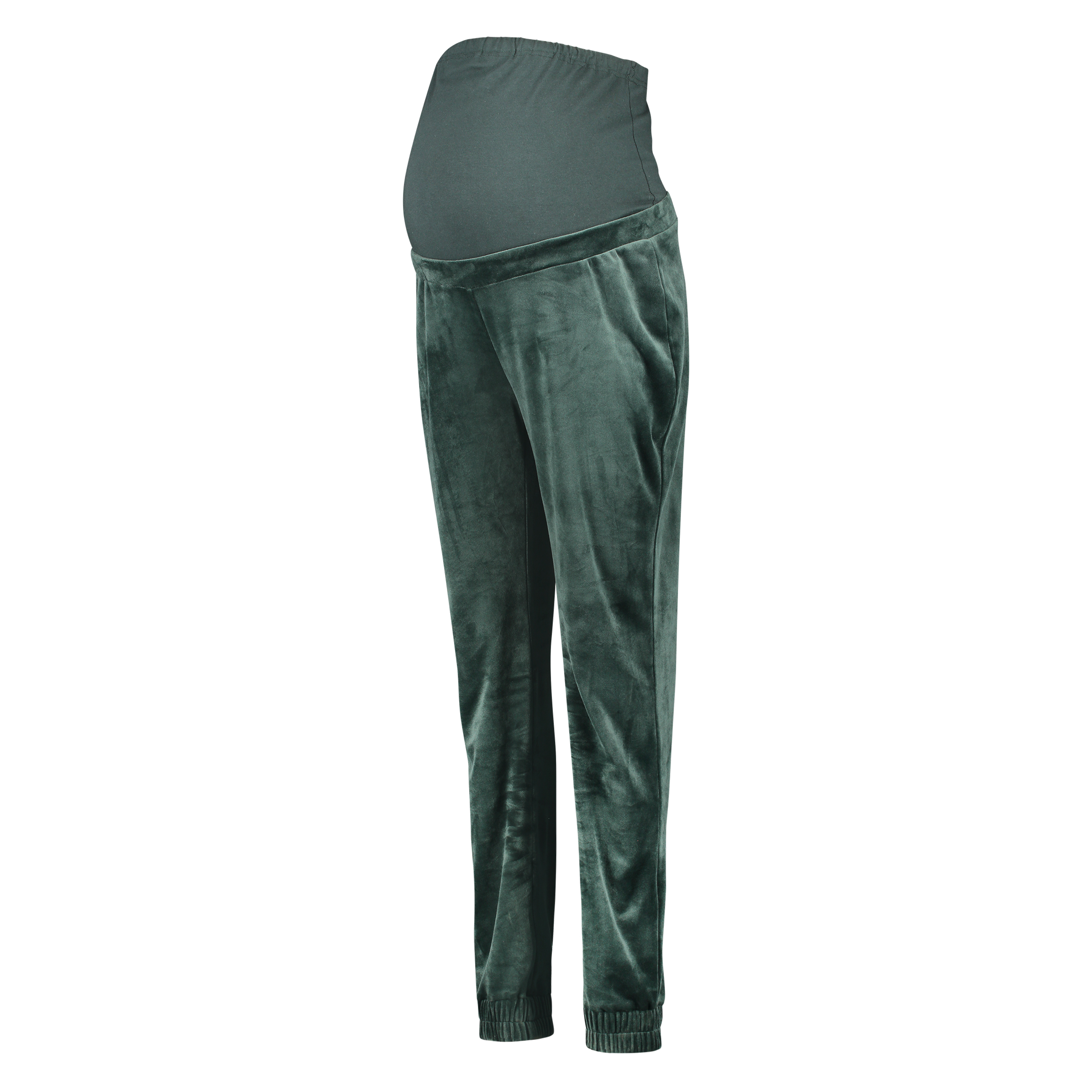 Velvet Shimmer maternity jogging bottoms, Green, main