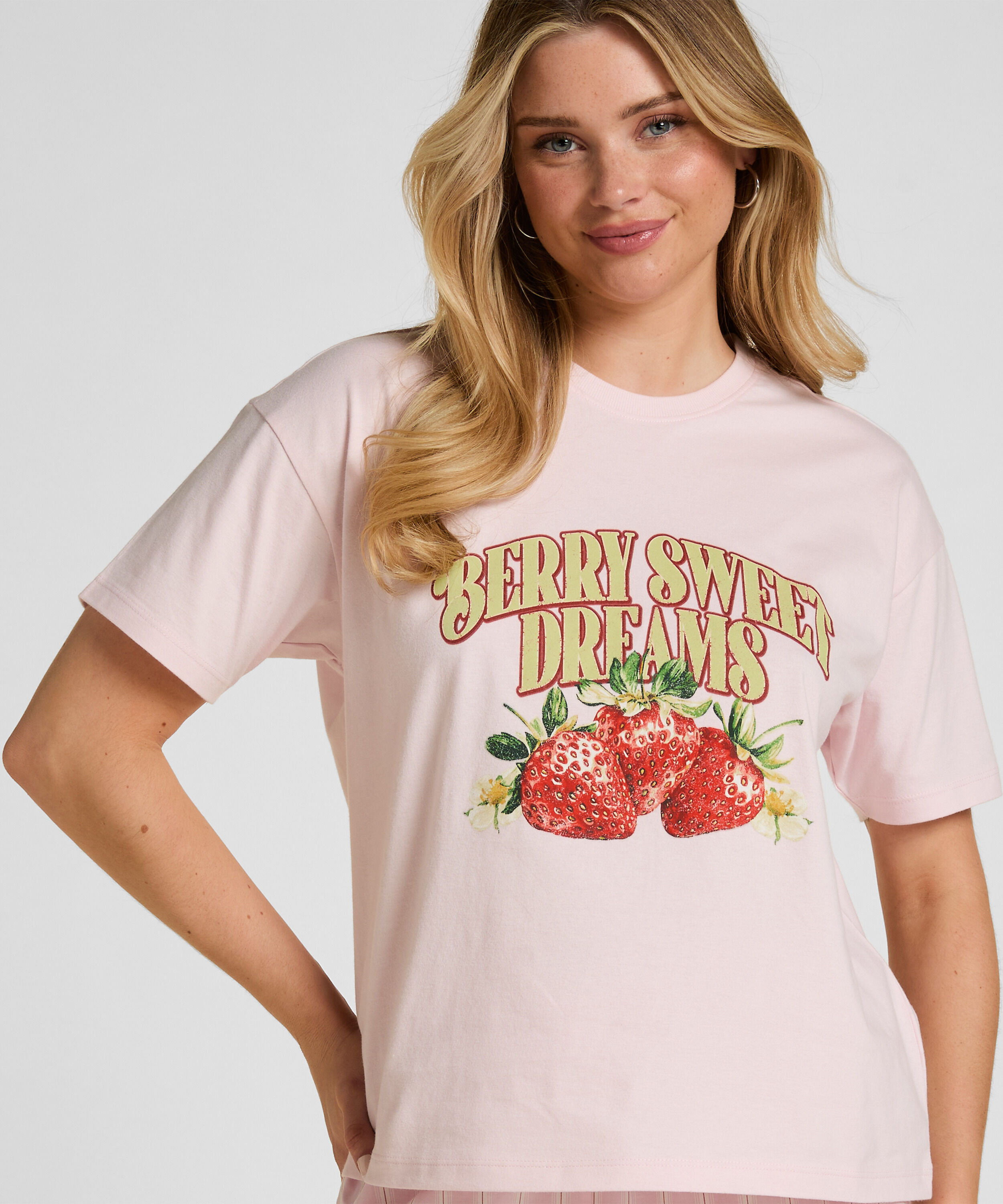T-shirt with Print, Pink